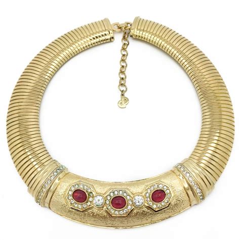 dior red necklace|Dior necklace vintage.